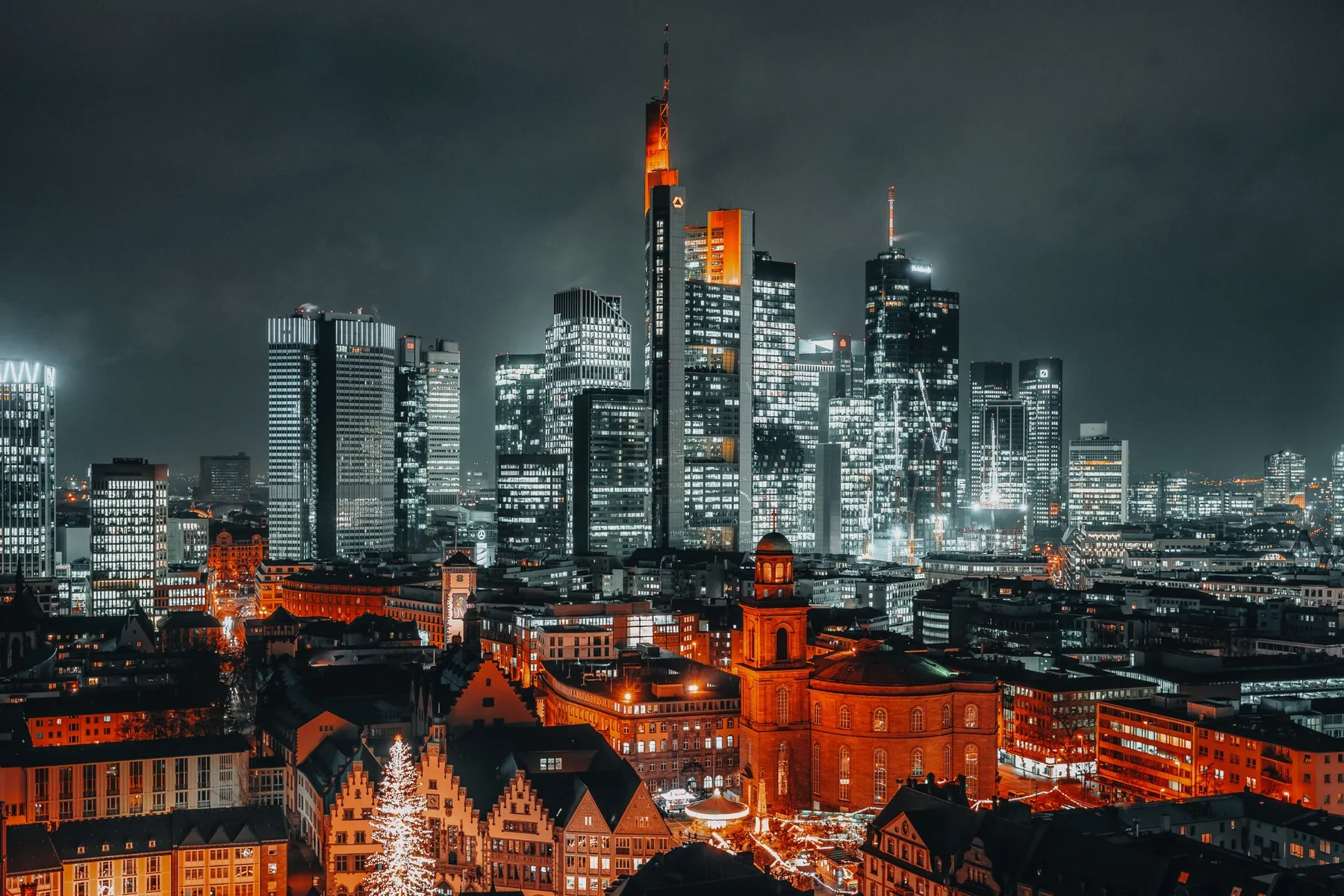 Wirtschaftsstandort Deutschland bei Nacht